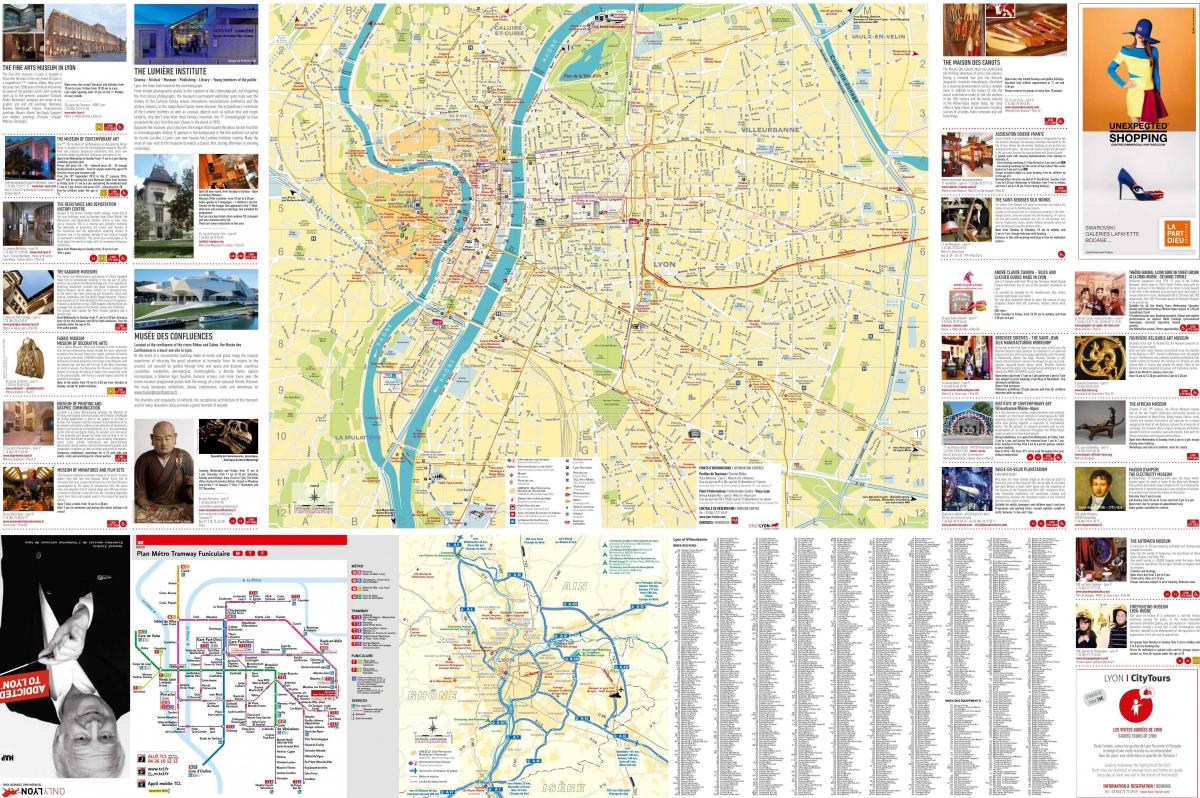 Lyon france carte touristique