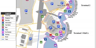 Lyon (france) plan de l'aéroport