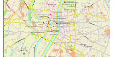 Lyon attractions touristiques de la carte